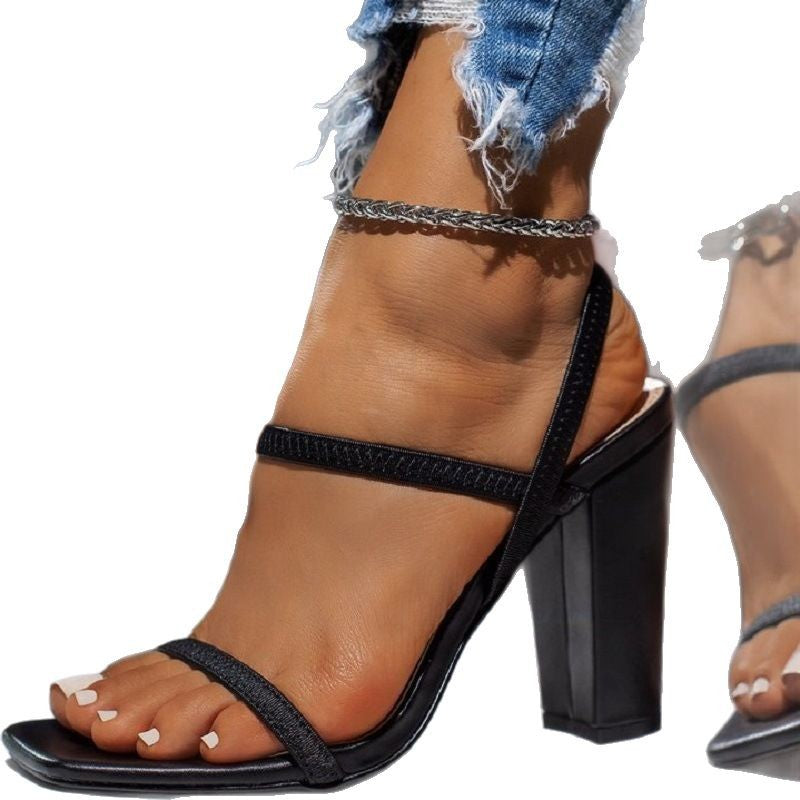 Damen elegante High Heel Sandalen mit schmalen Riemen Selmira