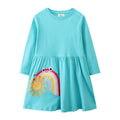 Mädchen Tüllkleid mit verspieltem Regenbogen-Motiv