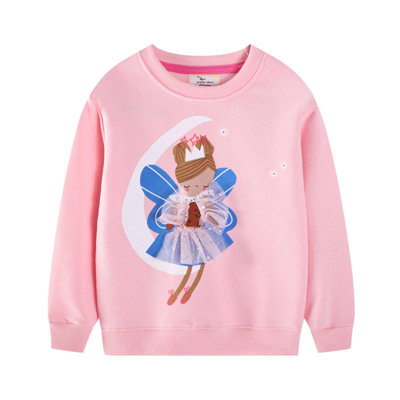 Mädchen Sweatshirt mit verspieltem Prinzessinnen-Motiv