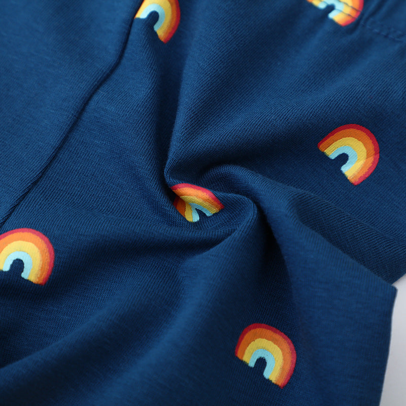 Mädchen Leggings mit buntem Regenbogenmotiv