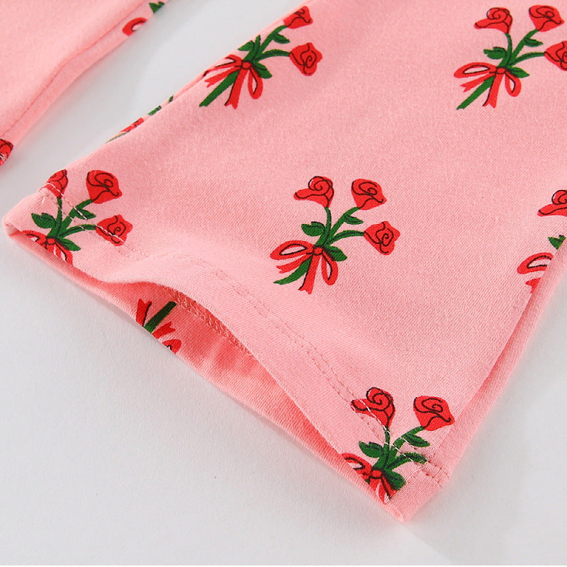Mädchen Leggings mit floralen Applikationen