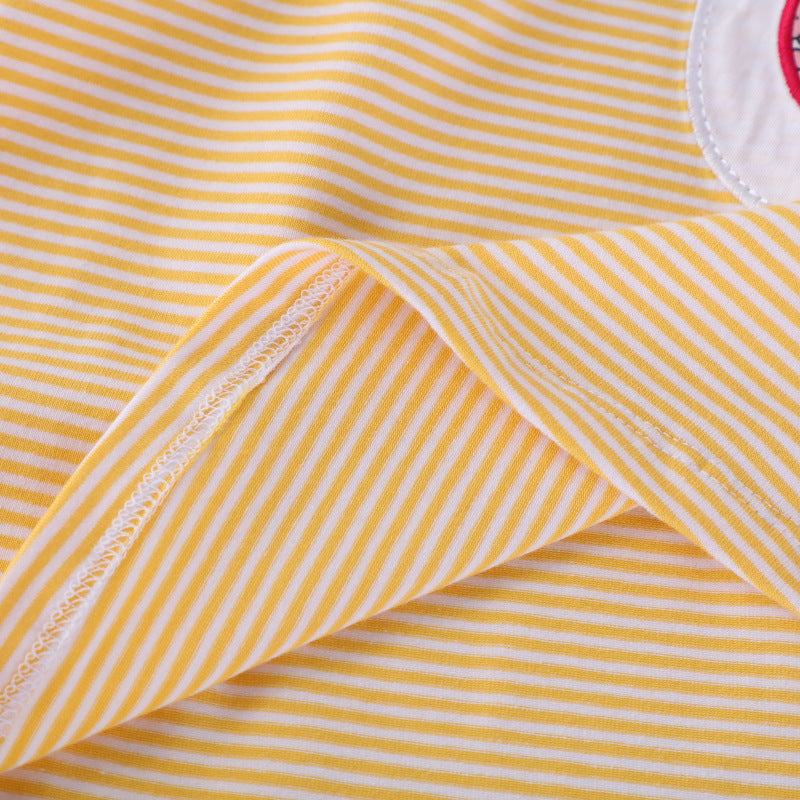 Mädchen Freizeitkleid mit lievollen Entenapplikationen