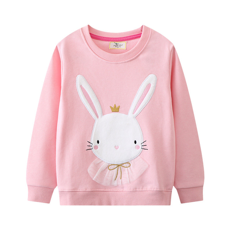 Mädchen Sweatshirt mit niedlichem Hasenmotiv