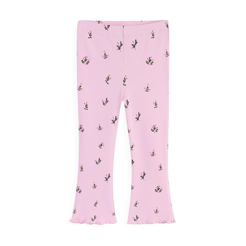 Mädchen Schlagleggings mit floralem Muster