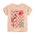 Mädchen T-Shirt mit fröhlichem Speisenmotiv