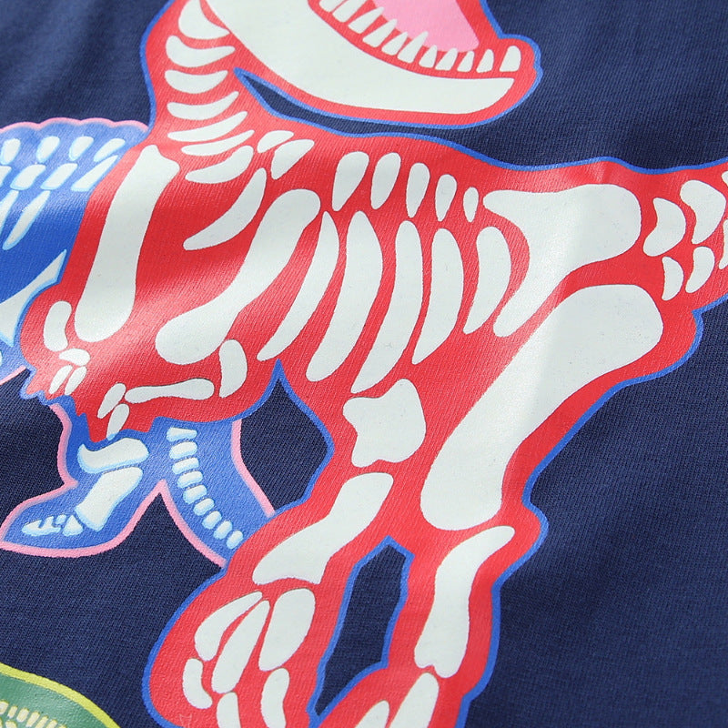 Jungen T-Shirt mit aufregendem Dinosaurier-Skelett-Design