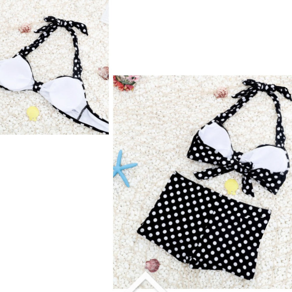 Damen Bikini-Set mit gepolstertem Oberteil und hochgeschnittenem Höschen Selmira