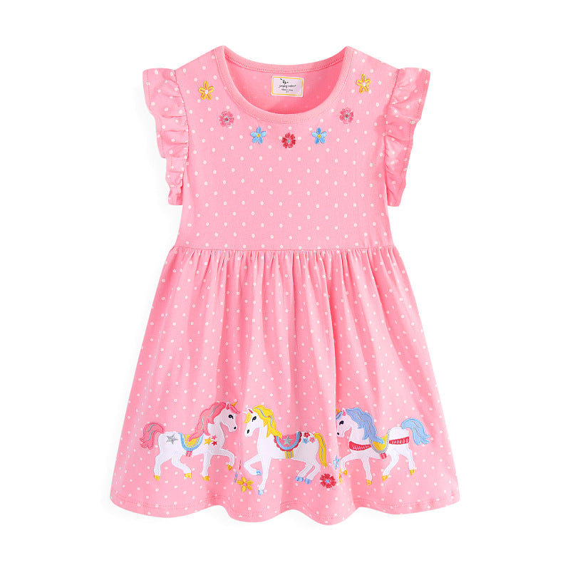 Mädchen Sommerkleid mit bezauberndem Einhorn-Design