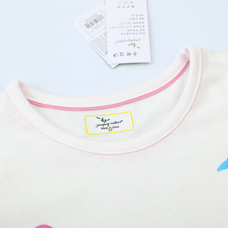 Mädchen T-Shirt mit buntem Flamingo-Design