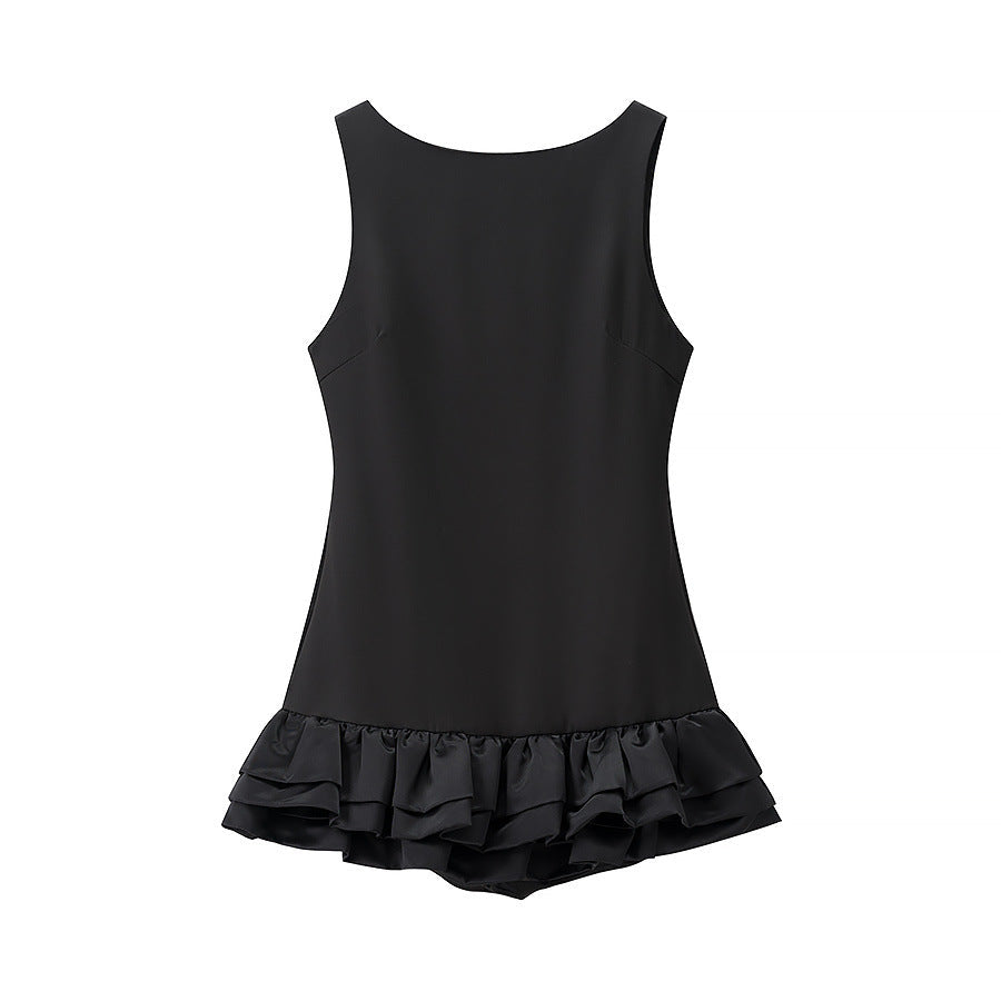 Damen Badeanzug mit voluminösem Rüschenrock und hoher Taille Selmira