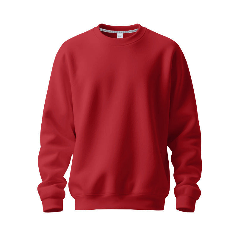Herren nan Oversize-Rundhals-Sweatshirt aus weichem Baumwollfleece mit gerippten Bündchen