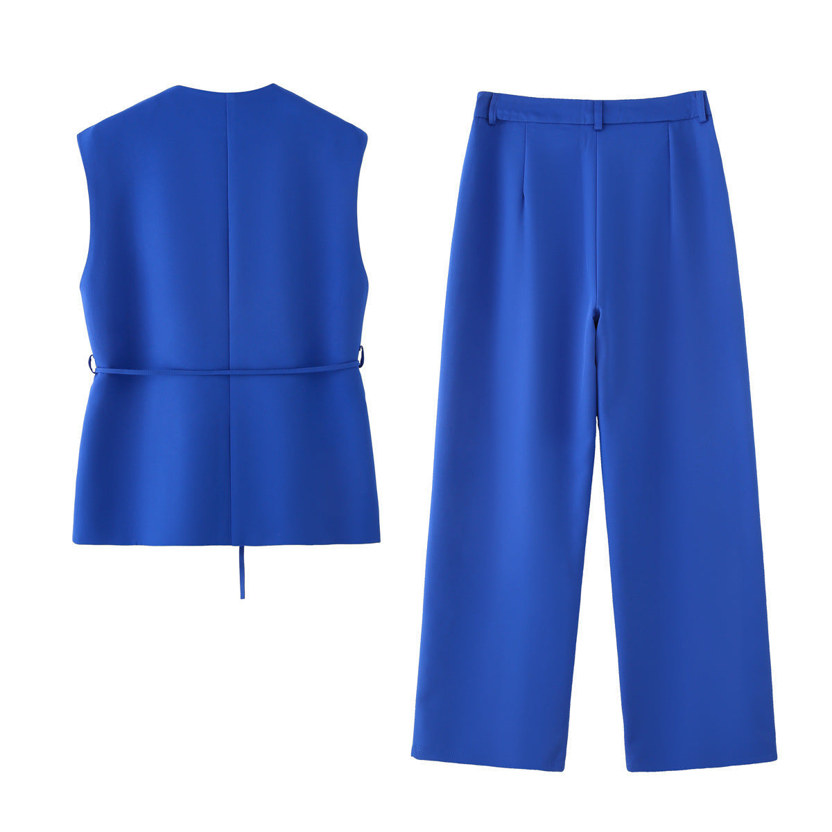 Damen elegantes Blazer- und Hosen-Ensemble mit modernem Gürtel Selmira