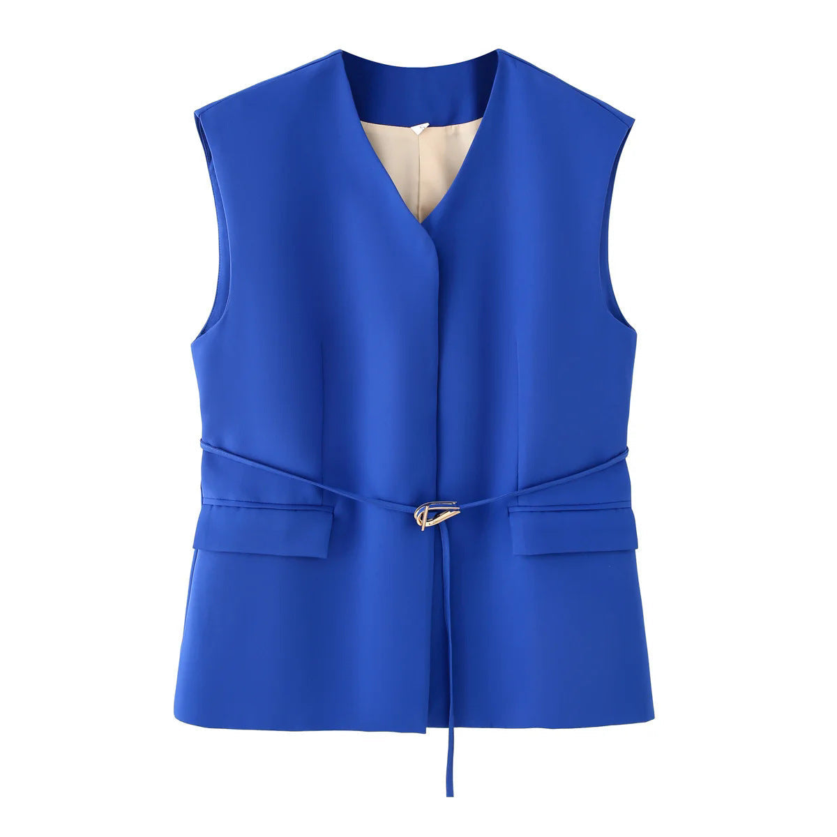 Damen elegantes Blazer- und Hosen-Ensemble mit modernem Gürtel Selmira