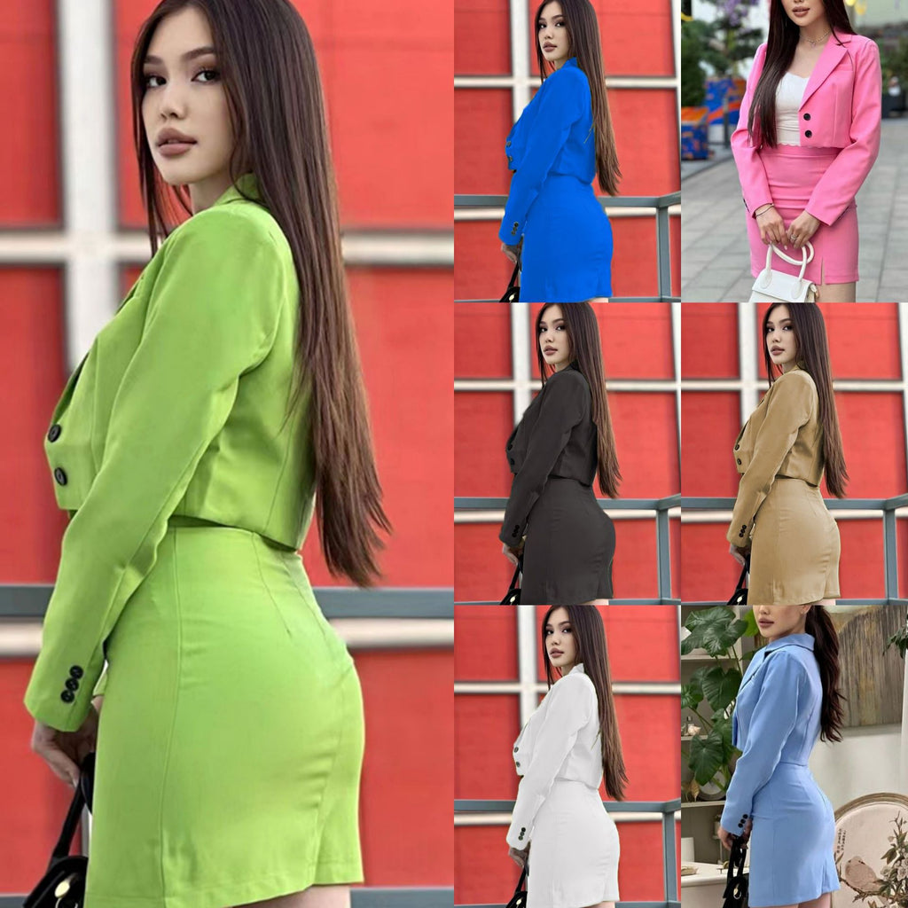 Damen Blazer-Kleid im eleganten Schnitt mit dekorativen Knopfdetails Selmira