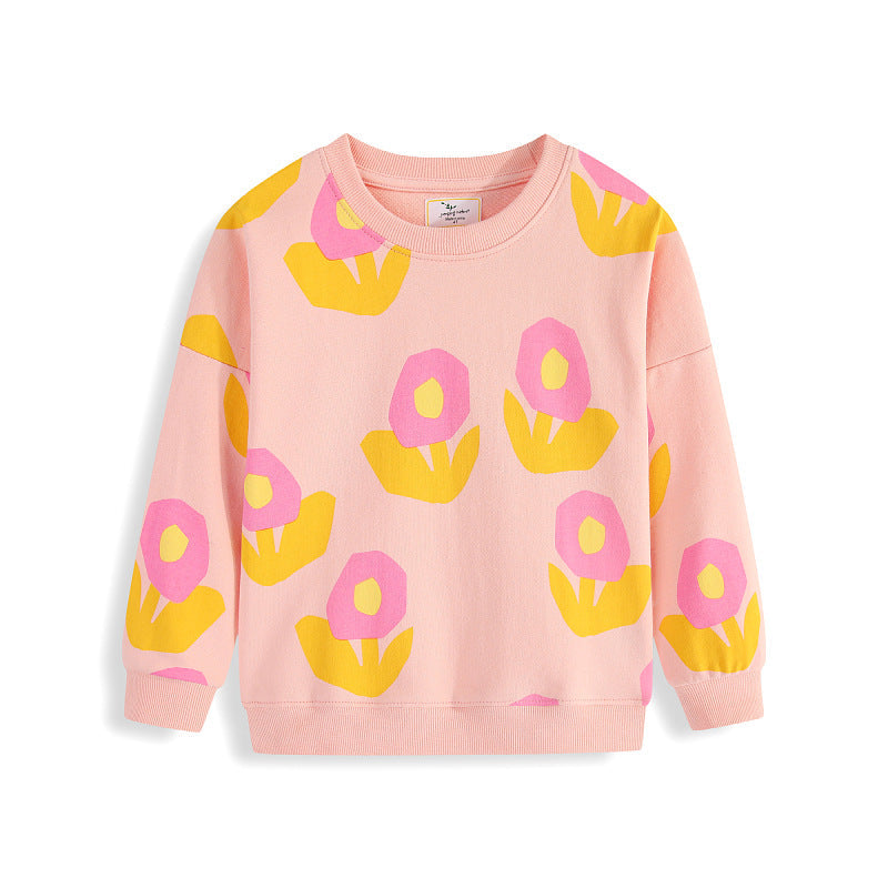Mädchen Sweatshirt mit floralen Mustern