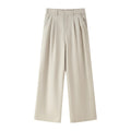 Damen elegante weite Anzughose mit Faltenwurf und hohem Bund Selmira