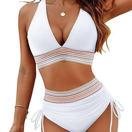 Damen Hochtaillierter Bikini mit schickem Cut-Out und verstellbaren Trägern Selmira