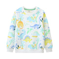 Kinder Sweatshirt mit buntem Dinosaurierdruck