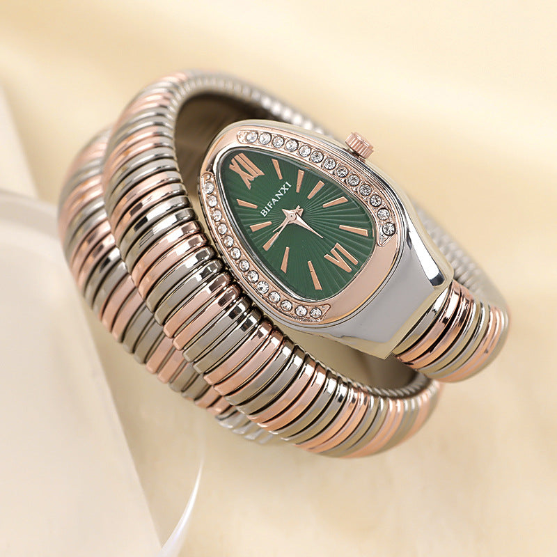 Selmira | Schlangenuhr mit Quarzbewegung und Persönlichem Armband
