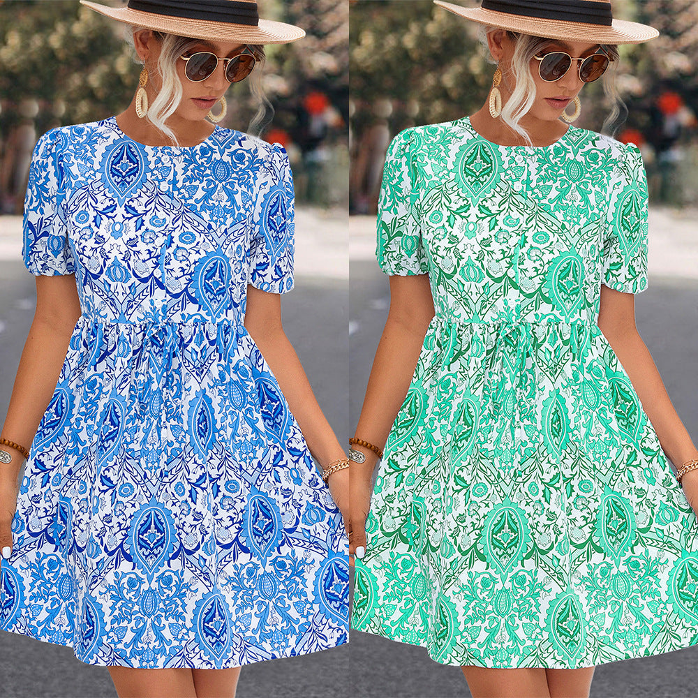 Damen A-Linien Kleid mit floralem Muster und lässigem Schnitt Selmira