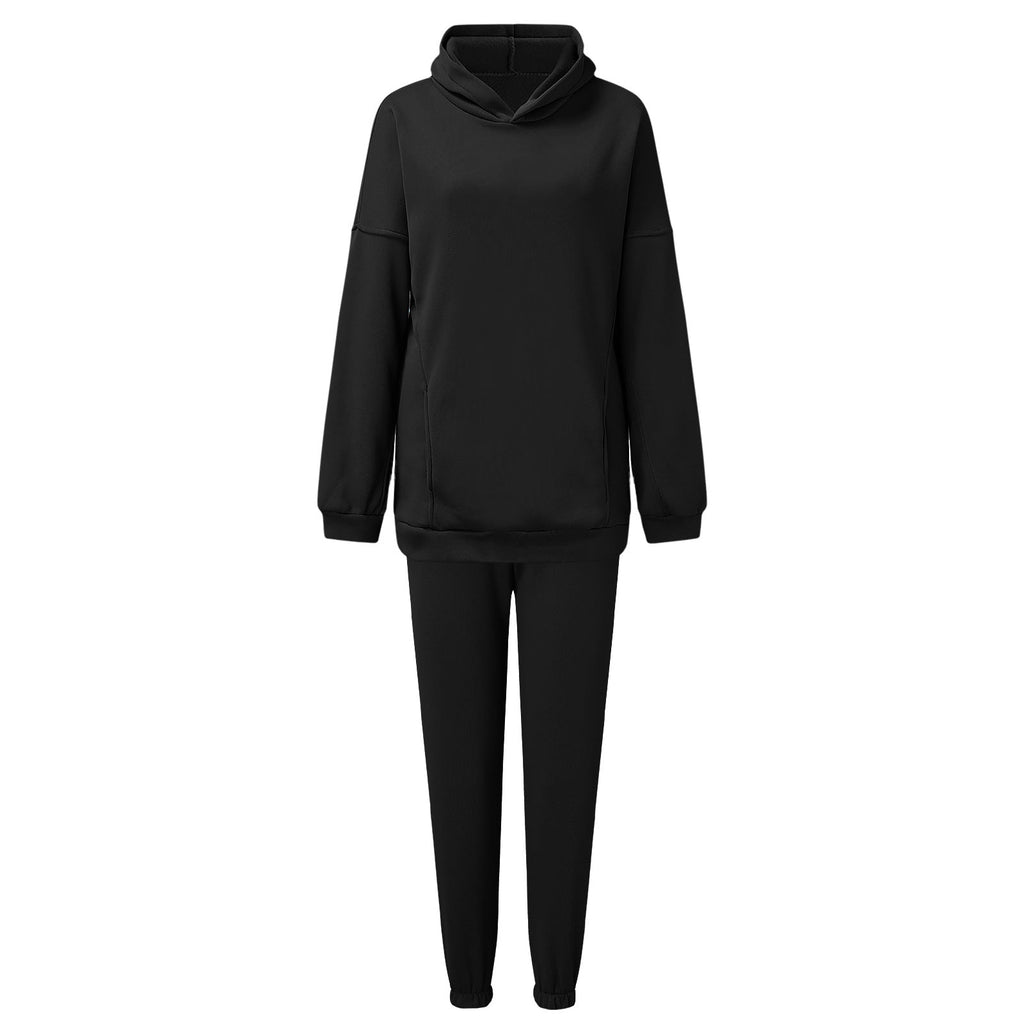 Damen nan oversized Kapuzen-Loungewear-Set mit extragroßer Kapuze und taillierter Jogginghose