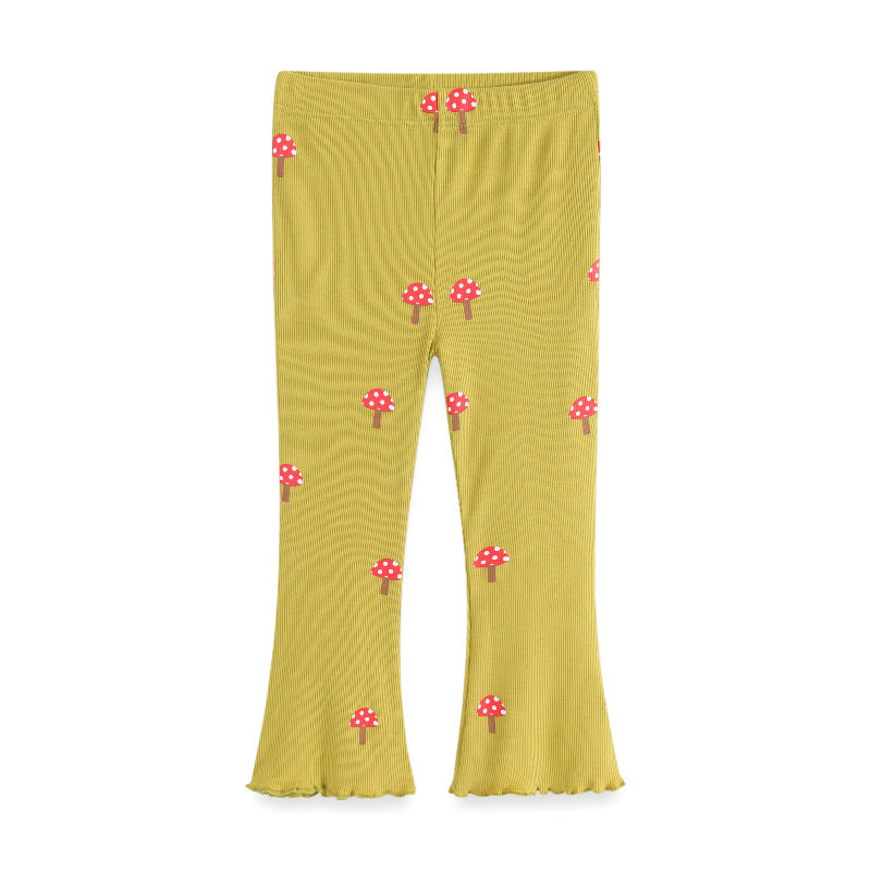 Mädchen Schlagleggings mit bezauberndem Pilzmotiv