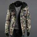 Herren nan gefütterte Parka-Jacke mit Kapuze isolierter Steppfüllung und multifunktionalen Taschen