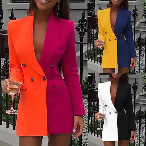 Damen Blazer-Kleid im modernen Zwei-Ton-Stil Selmira