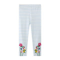 Mädchen Leggings mit buntem Blütenstickdesign