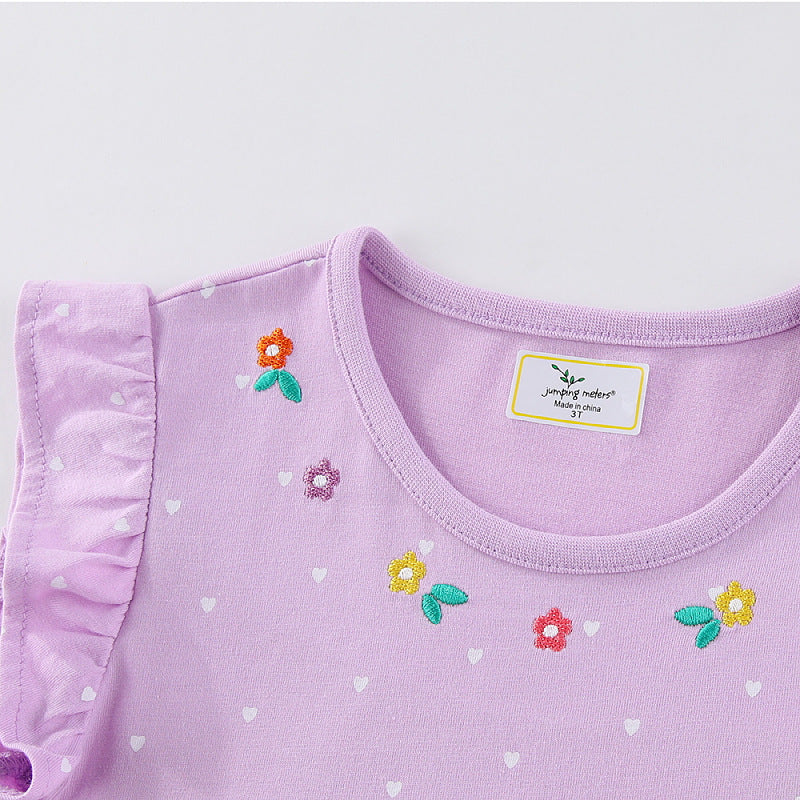 Mädchen Sommerkleid mit verzauberndem Meerjungfrau-Stickdesign