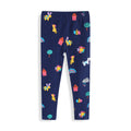 Mädchen Leggings mit buntem Tier- und Hausmuster