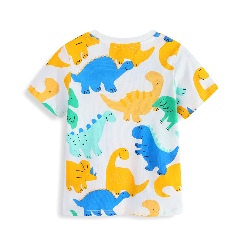 Kinder T-Shirt mit fröhlichem Dinosauriermotiv