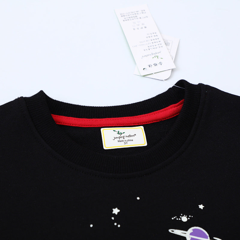 Kinder Sweatshirt mit leuchtendem Weltraum-Design