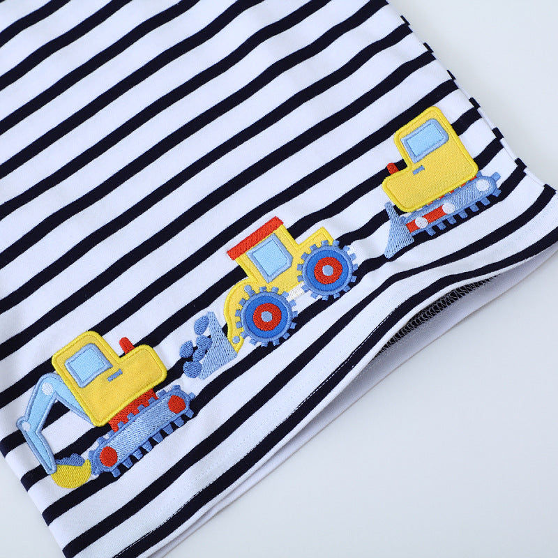 Jungen T-Shirt mit bezauberndem Baustellenfahrzeug-Design