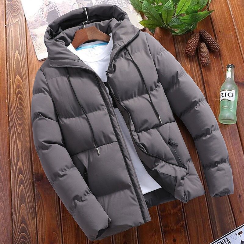 Herren nan gesteppte Thermo-Steppjacke mit Kapuze und winddichter, wasserabweisender Polyesterhülle