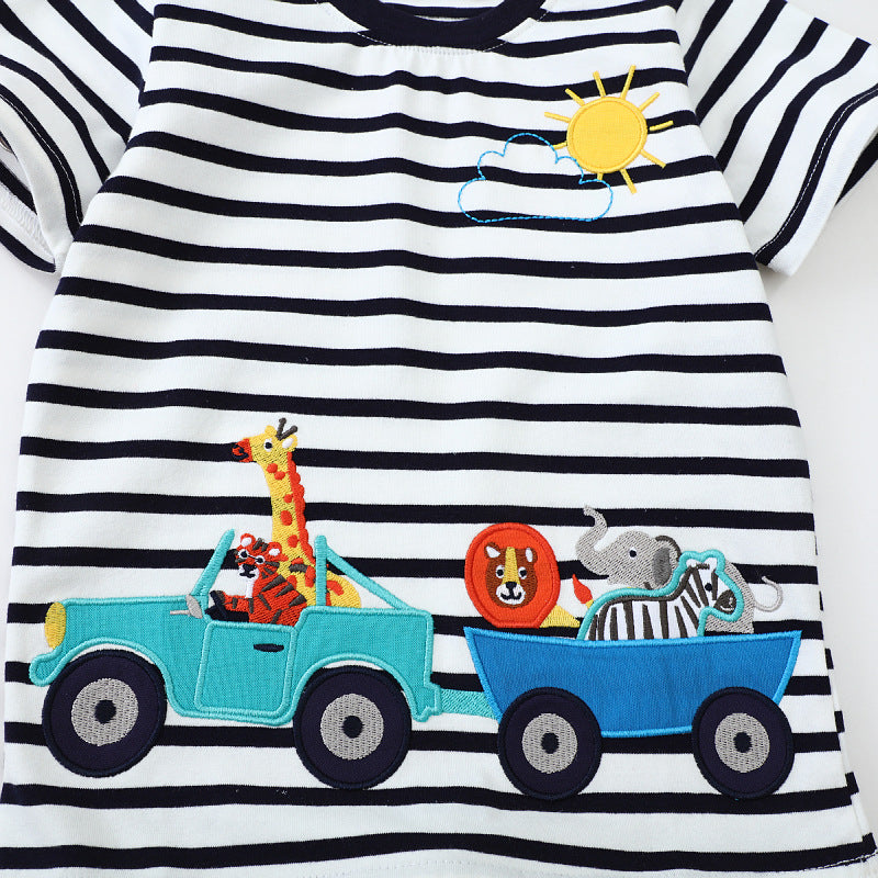 Jungen T-Shirt mit kreativem Safari-Motiv