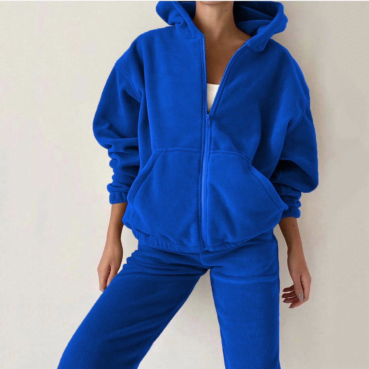 Damen nan oversized Kapuzenpullover-Set mit Cargo-Jogginghose