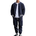 Herren nan Collegomberjacke mit kontrastbündchen und Cargo-Jogginghose Set