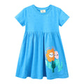 Mädchen Freizeitkleid mit fröhlichem Tiermotiv