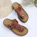 Damen Bequeme Zehentrenner-Sandalen mit verstellbarem Riemen und gepolsterter Sohle Selmira