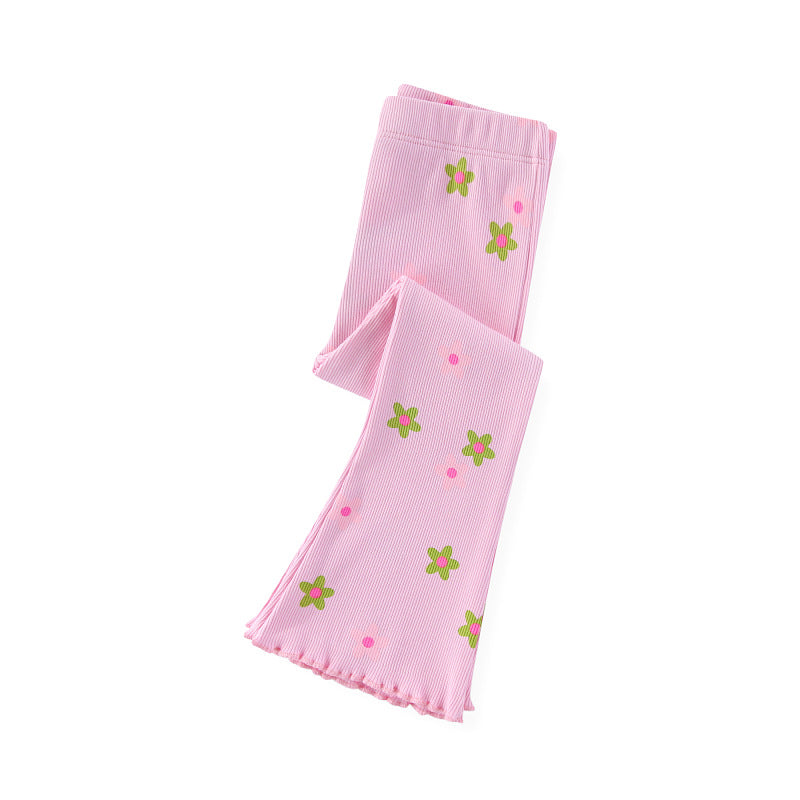Mädchen Leggings mit floralem Muster