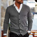 Herren nan Feinstrick V-Ausschnitt Cardigan mit Knopfleiste und Eingrifftaschen