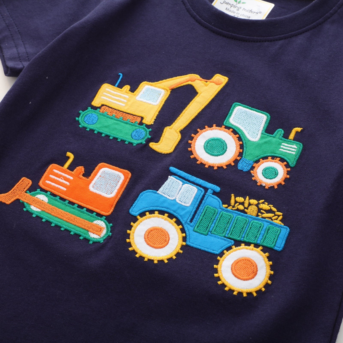 Jungen T-Shirt mit buntem Baustellenfahrzeug-Design
