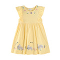 Mädchen Sommerkleid mit verspielten Hasen- und Blumenstickereien