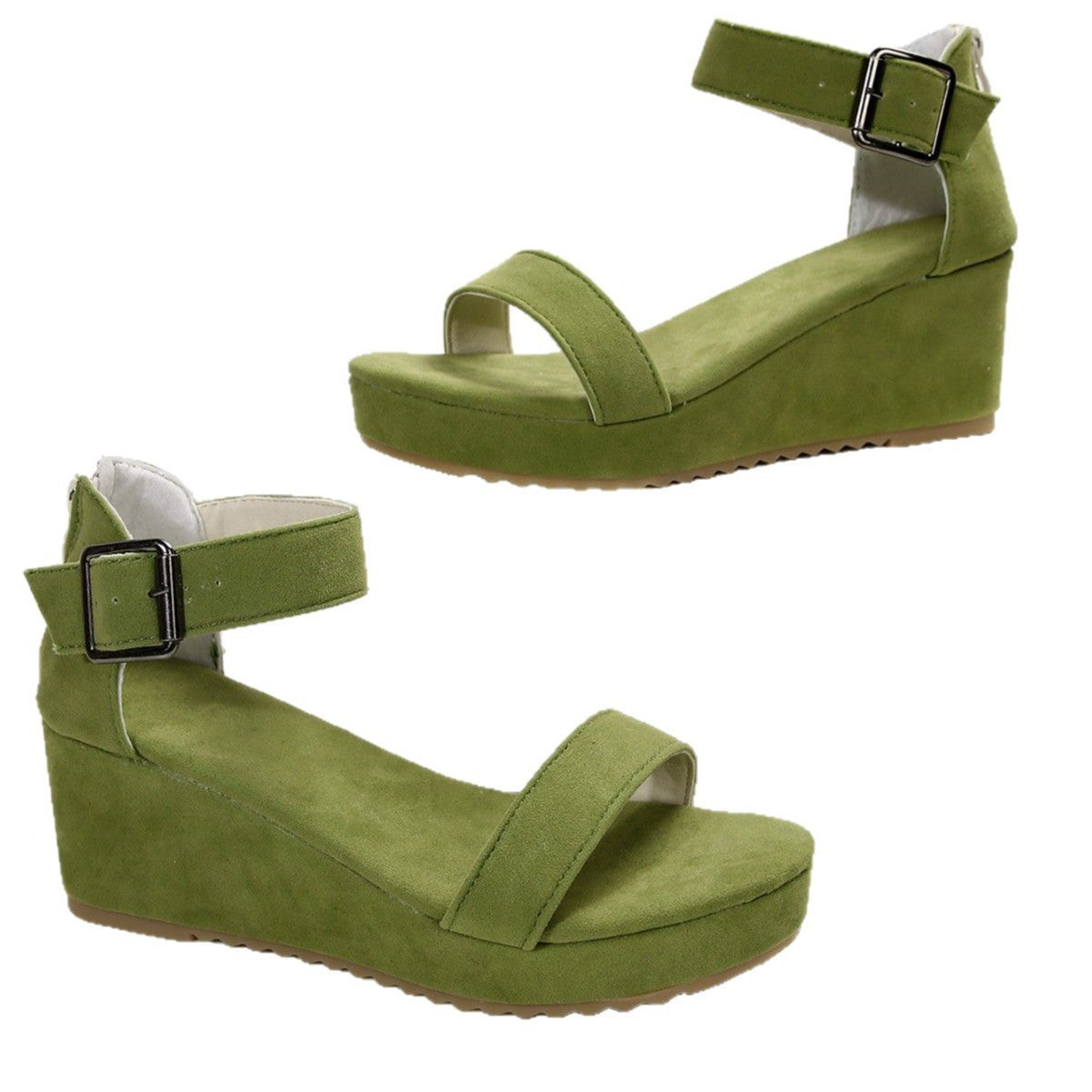 Damen Keil-Sandalen mit verstellbarem Riemen und rutschfester Sohle Selmira