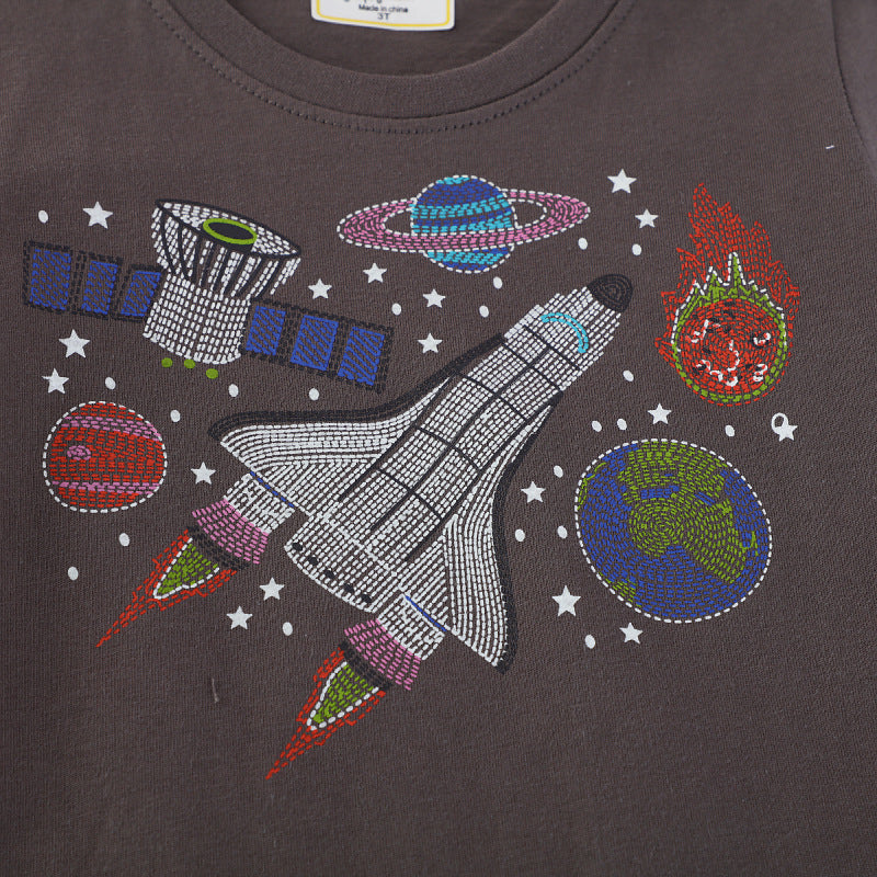 Jungen T-Shirt mit aufregendem Weltraum-Motiv