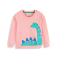 Mädchen Sweatshirt mit niedlichem Dinosaurier-Applikationsdesign