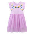 Mädchen Kleid mit zauberhaften Blumenapplikationen