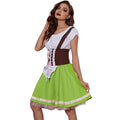 Damen nan Trachten-Festkleid mit figurbetonter Korsett-Schnürung, geraffter Carmenbluse und mehrlagigem Tellerrock