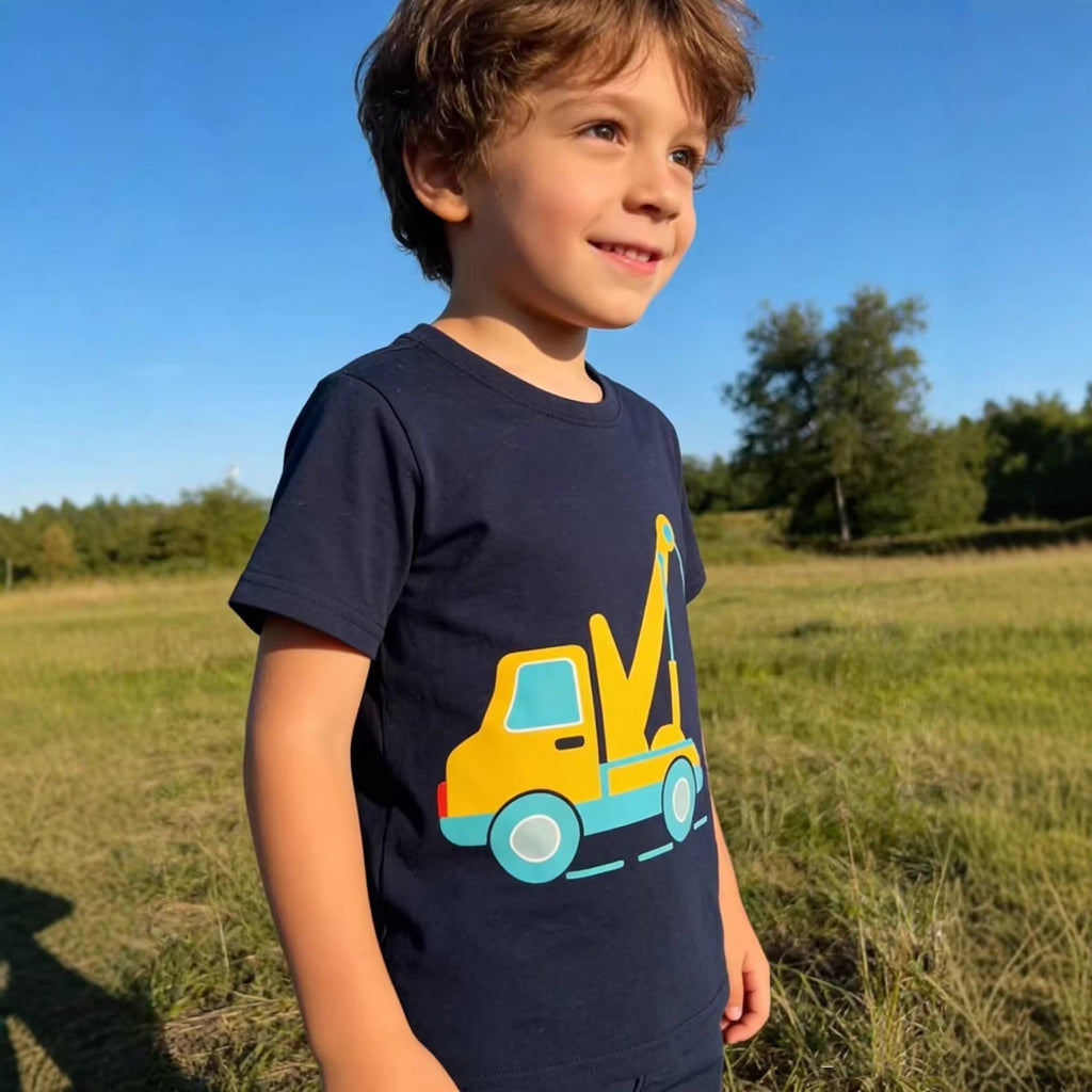 Jungen T-Shirt mit aufregendem Kran-Design
